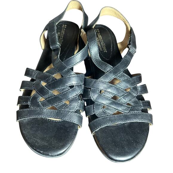 Naturalizer Women's Leather Sandals 6M Comfortable Strappy Gladiator Sandals - Picture 4 of 11